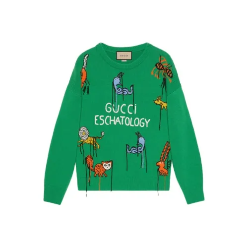 GUCCI x Freya Hartas FW21 Свитер Мужской Зеленый