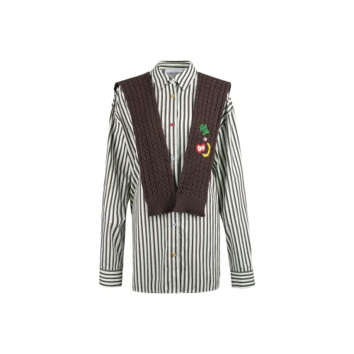 Valeria Obbaco Рубашка Унисекс Коричневый