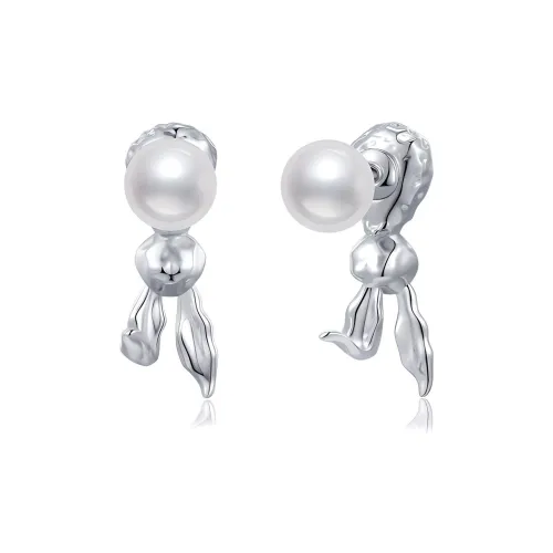 TONE TALE Серьги с родиевым покрытием медная жемчужная раковина женское серебро