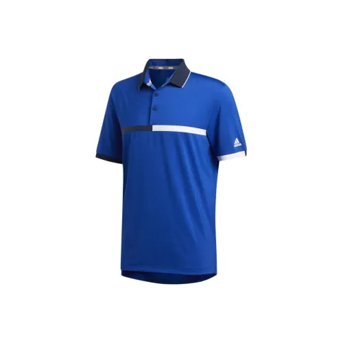 Adidas Ultimate365 3 Stripes Поло Мужское Синий