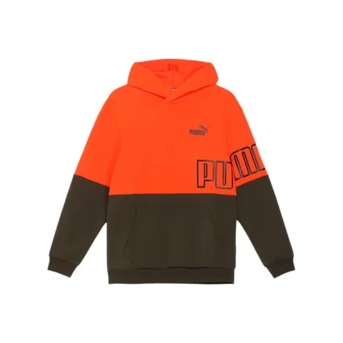 PUMA POWER MXhoodie Свитшот Мужской Оранжевый