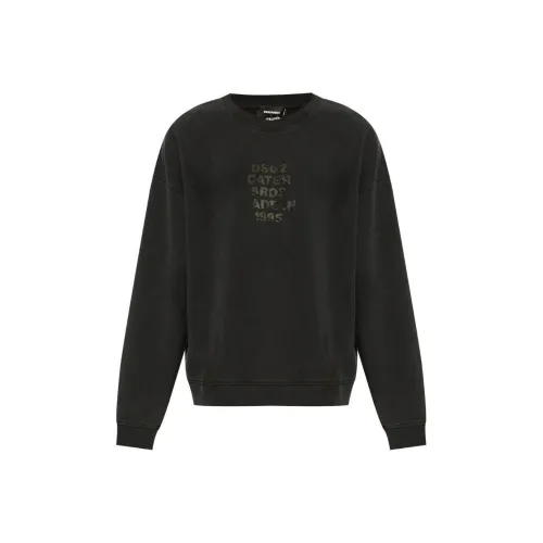 DSQUARED 2 SS24 Свитшот Мужской Угольный Серый