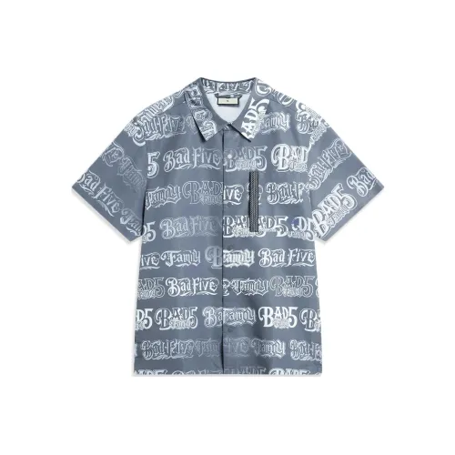 LINING x Mister Cartoon Badfive Рубашка Мужская Тускло-Серый Небесно-Синий