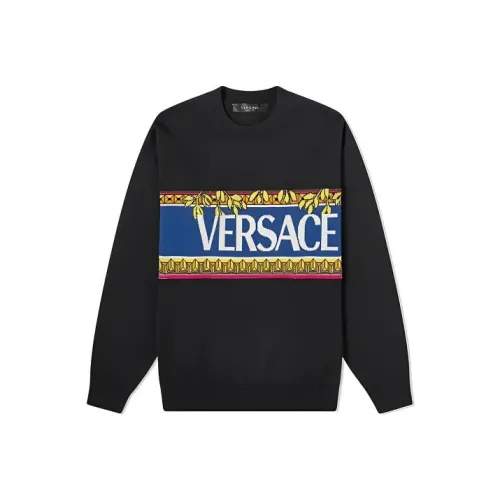 VERSACE Мужские черные свитеры
