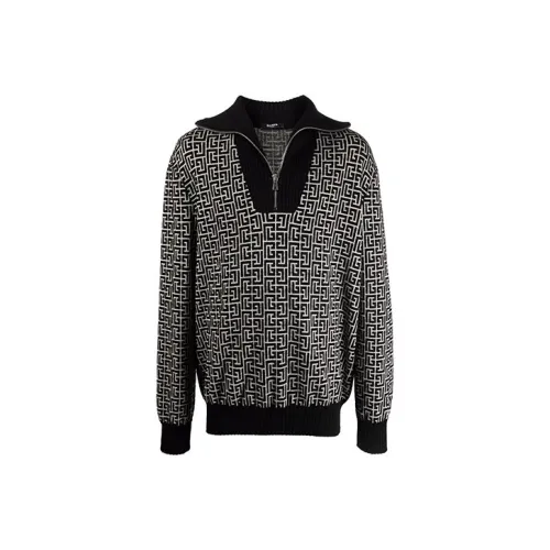 BALMAIN Черные Мужские Свитера