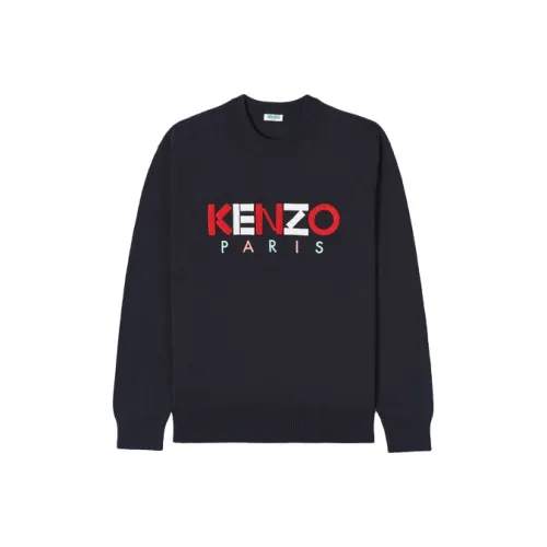 KENZO Letter Logo Черные Мужские Свитера