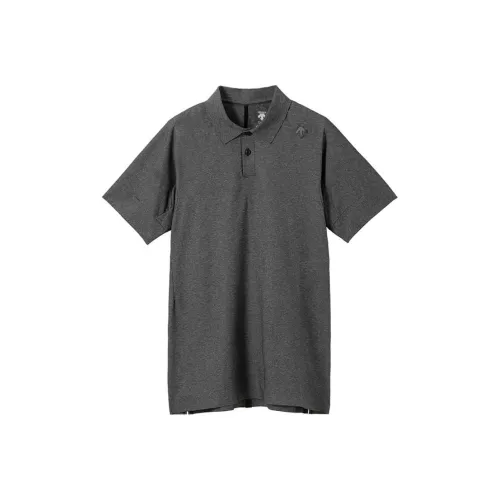 Поло DESCENTE GOLF Мужское Серого цвета