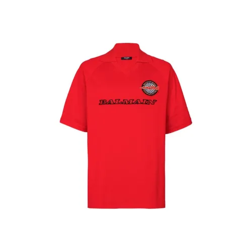 BALMAIN Red Men's Polo Shirt  
BALMAIN Красный Мужская Поло Рубашка