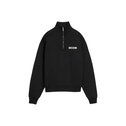 Jacquemus SS25 ZIP UP Свитер Свитшот Мужской Черный Черный