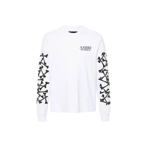 AMIRI FW24 Рукав с оборванным плечом T-рубашка Мужская Белая