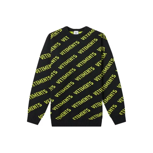 Vetements Черные Мужские Свитера