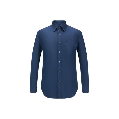 G· Mons Джинсовый синий Мужская рубашка