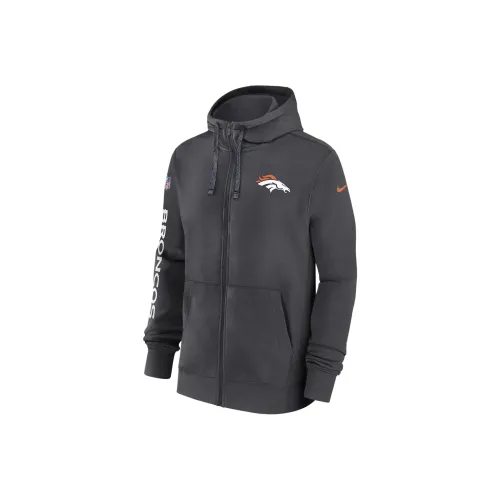 nike Denver Broncos Sideline Team Issue Клуб Толстовка Мужская Угольный Серый