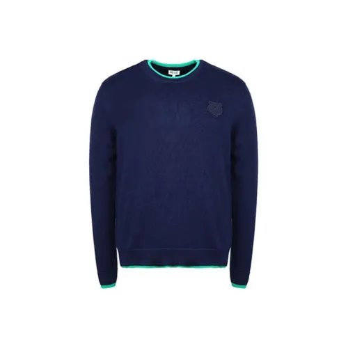 KENZO Свободный крой Трикотаж Мужской Темно-Небесный Синий