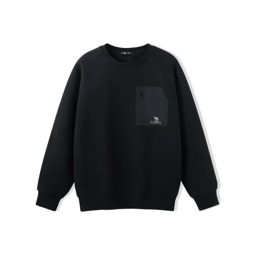 CAMEL Polar Fleece Теплый тон кожи Эластичный Мягкий Топ Карман Пэчворк Реглан Облегающий крой Толстовка Мужской