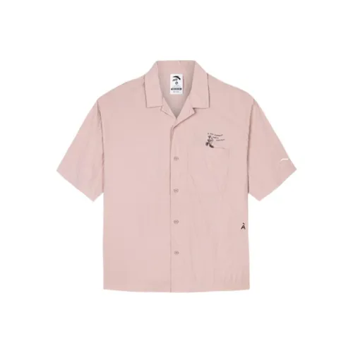ANTA x CHAHUA LIANMINGKUAN Life Collection Рубашка Унисекс Моранди Розовый