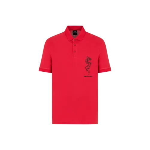 ARMANI EXCHANGE SS24 Поло Мужское Red