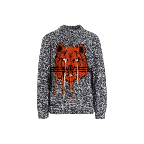 KENZO Classic Tiger Head Серый Мужской Свитеры