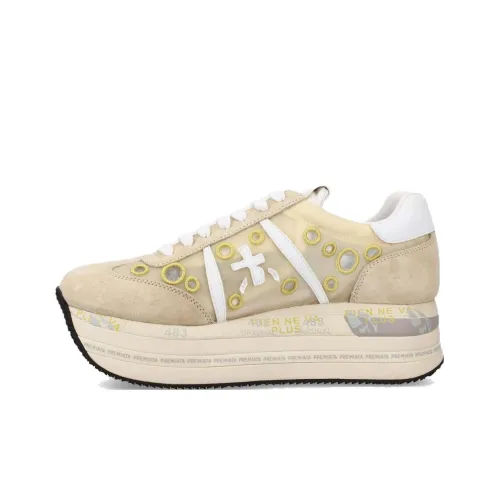 PREMIATA BETH 7382 Низкий топ Повседневная обувь Женская Бежевая