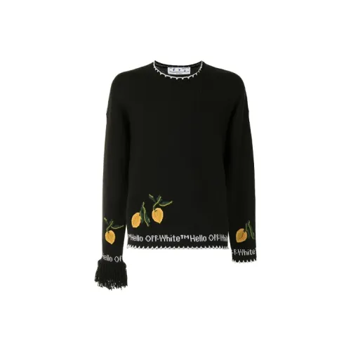 Off Белый FW20 Черный Мужские Свитера