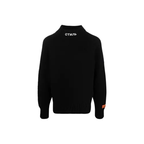 HERON PRESTON Мужские черные свитеры