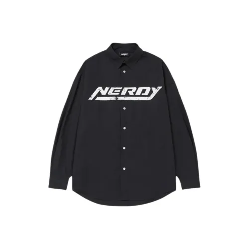 Nerdy Черная Унисекс Рубашка