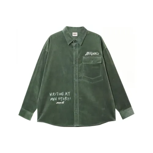 JACK JONES· Длинный рукав рубашка топ мужской утиного зеленого цвета