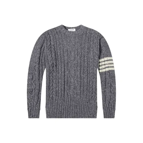 THOM BROWNE Серый Мужской Свитеры
