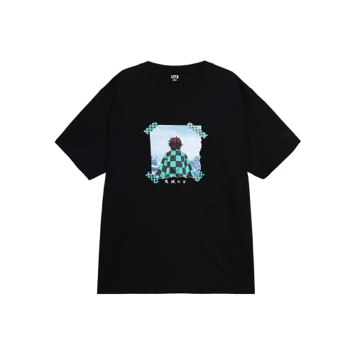 UNIQLO Черная унисекс футболка