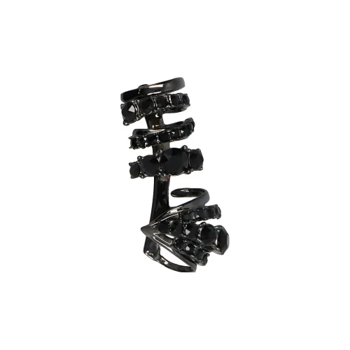Alexander McQueen Clip ON Серьги Черные Женские
