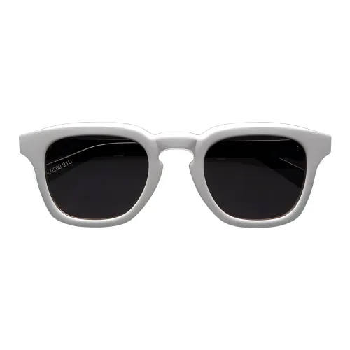 Moncler Ацетат Квадратные Солнцезащитные Очки Мужские Белые