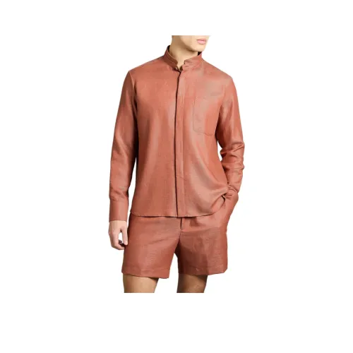 Colombo Красный Коричневый Мужские Рубашки