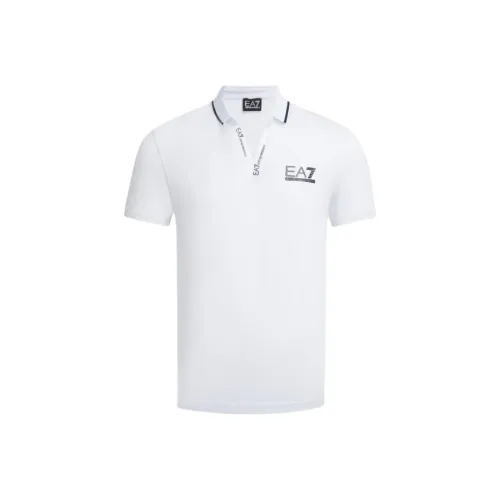 EMPORIO ARMANI EA7 Белая Мужская Рубашка Поло