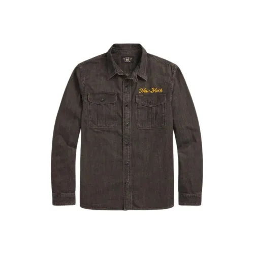 Polo Ralph Lauren Рубашка Мужская Выстиранная Черная