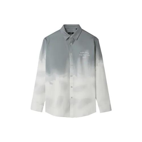 HLA Рубашка Мужская Отбеленная С узором 23