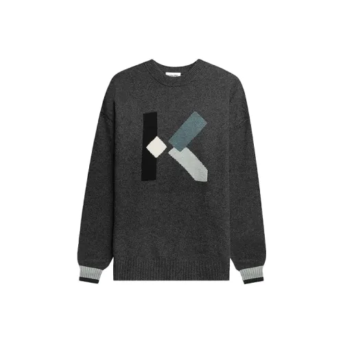 KENZO Темно-серые мужские свитеры