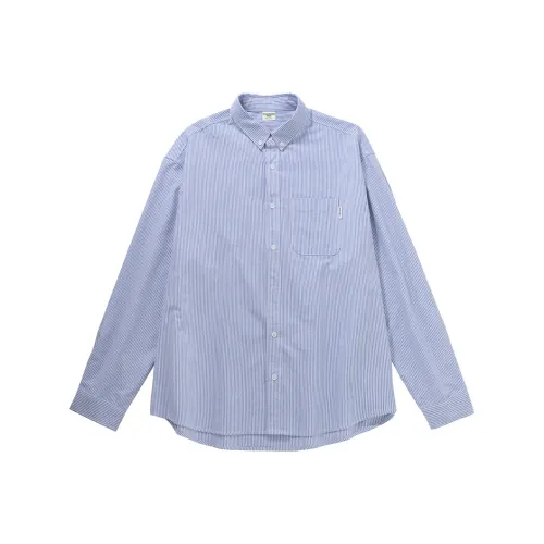 Borderless BDLS Рубашка Унисекс Синие Белые Полоски