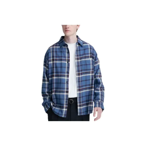 UNIQLO Небесно-голубой Мужские Рубашки