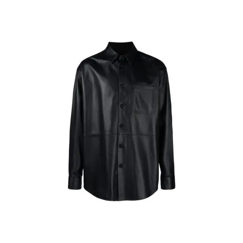 Off White Shirt свободный крой мужской черный