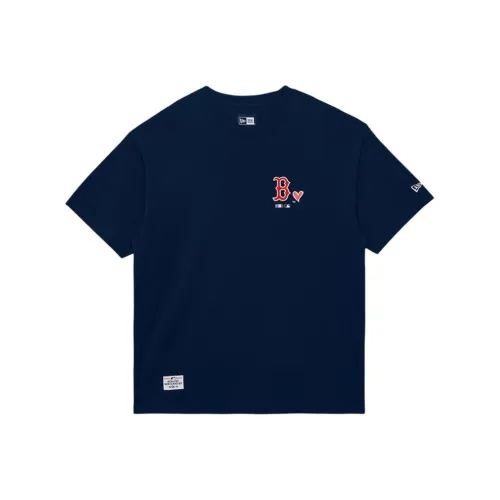 New Era x MLB Base Logo Стандартная футболка унисекс темно-синяя