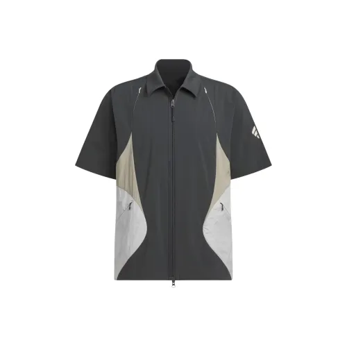 Adidas Future Style Zip Shirt Men's Charcoal Black