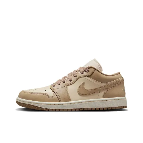 Jordan Air Jordan 1 Винтажные баскетбольные кроссовки Low Топ Бежевый Женские