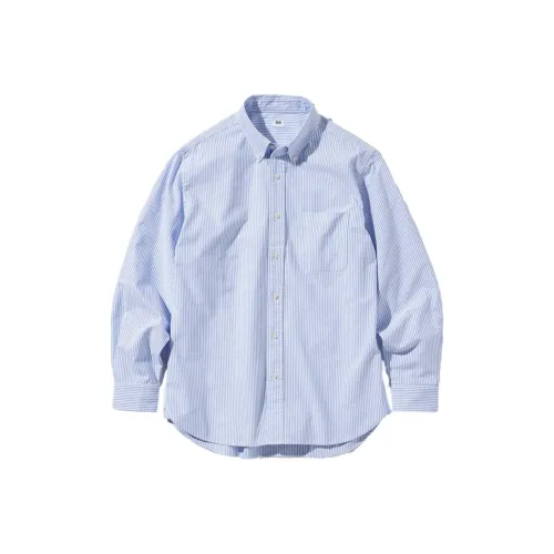 UNIQLO Мужская рубашка королевского синего цвета