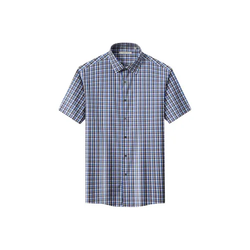 Francesco Totti Рубашка Мужская Синяя Клетка