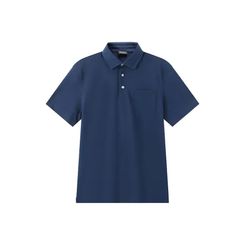 Ermenegildo Zegna Рабочая синяя мужская поло