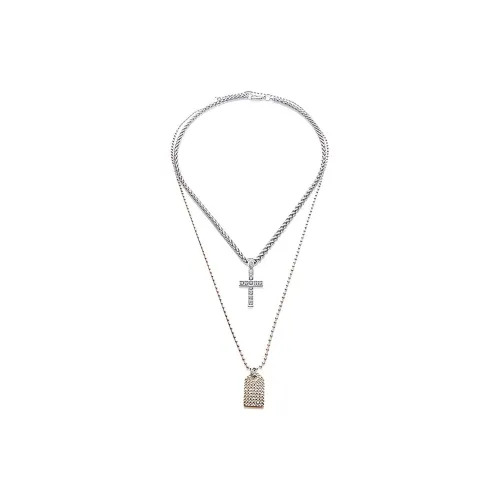 Teddy Bear Collection Сплав Ожерелья Белый, Золотой, Два, Унисекс