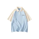 Светло-синий / Бежево-абрикосовый