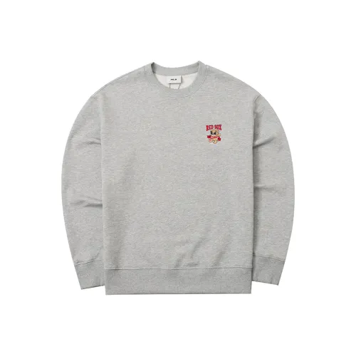 MLB Base Logo Wrinkled Bear Collection Boston Red Sox Толстовка Мужской Фотиния Серый