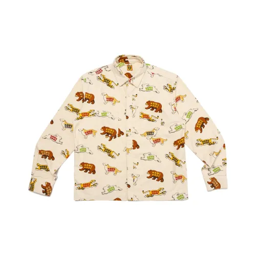 HUMAN MADE Human Made X Kaws Co Branded SERIES Экрю Унисекс Рубашки