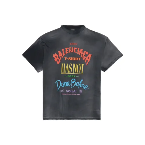 Balenciaga T-Shirt Loose Fit Unisex Gray Баленсиага T-рубашка свободного кроя унисекс серого цвета